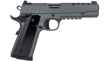 Tisas 10100512 1911 Night Stalker .45 ACP 5" 8+1 Platinum Grey