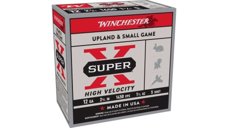 WINCHESTER 12 GA 2-3/4" #5 SUPER-X  HS HIGH VELOCITY 1-1/4 OZ 25 RD/BX 10 BX/CS