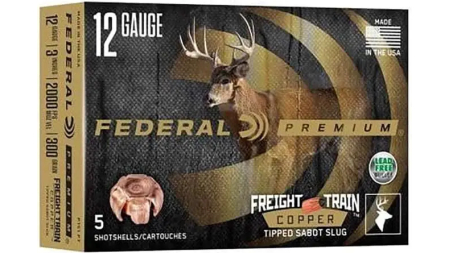 FEDERAL 12GA 2-3/4"  300GR FREIGHT TRAIN COPPER SABOT SLUG 5 RD/BX 10 BX/CS