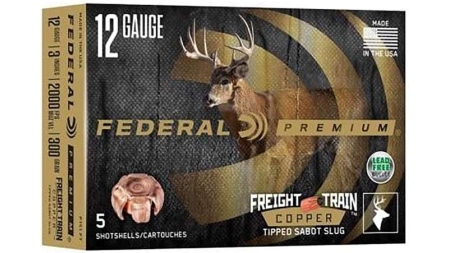FEDERAL 12GA 3"  300GR FREIGHT TRAIN COPPER SABOT SLUG 5 RD/BX 10 BX/CS