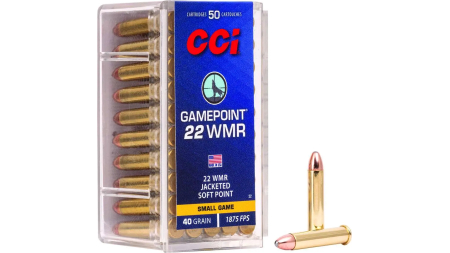 CCI 22 WMR GAMEPOINT 40GR JSP  50 RD/BX 40 BX/CS