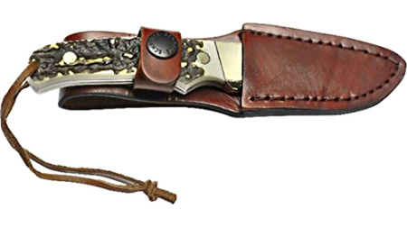 UNCLE HENRY KNIFE STAGLON 2.8" - BLADE W/LEATHER SHEATH