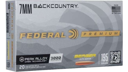 FEDERAL 7MM BACKCOUNTRY 195GR BERGER ELITE HUNTER 20RD/BX 10BX/CS