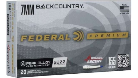 FEDERAL 7MM BACKCOUNTRY 155GR TERMINAL ASCENT 20RD/BX 10BX/CS
