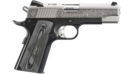 RUGER SR1911 COMMANDER SOUTHPORT CT EDITION 45ACP PISTOL 4.25" STS ENGRAVED 1-7RD MAG