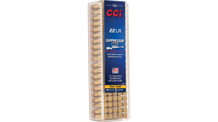 CCI 22LR 45 GR SUPPRESSOR MAX SEG HP 100RD/BX 500RD/BRICK 50BX/CS