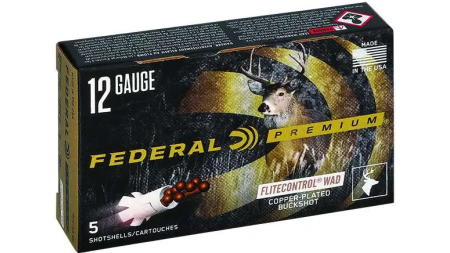 FEDERAL 12GA 2-3/4" 9 PELLETS-00 BUCK 5 RD/BX 50 BX/CS