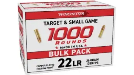 WINCHESTER 22LR 36GR CPHP 1000RD/BX 2BX/CASE