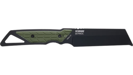 SCHRADE KNIFE OUTBACK CLEAVER - FIXED 3.6" BLACK/GREEN