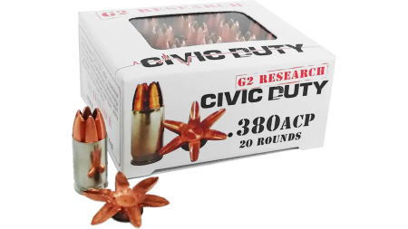 G2R CIVIC DUTY 380ACP 20RD BOX 25 BOXES PER CASE