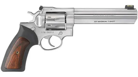 RUGER GP100 357MAG REV 6" STS HGE GRP FO ADJ SIGHTS