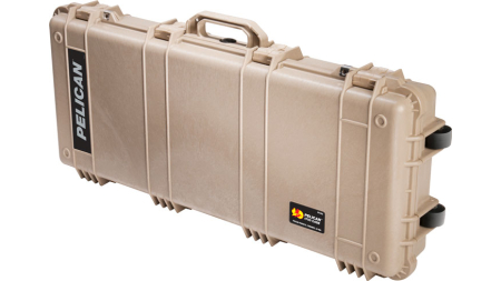 PELICAN 1700 CASE W/ WHEELS - 3 PC FOAM FITS 34" GUNS TAN