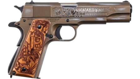 Auto-Ordnance 1911 Bootlegger BKOC9 7+1 Burnt Bronze/ Engraved Wood