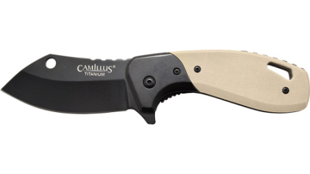 CAMILLUS CHONK DROP POINT - 2.75" SS BLADE G10 HANDLE TAN