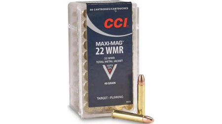 CCI 22 WMR  MAXI MAG 40GR TMJ         * 50 RD/BX 40 BX/CS
