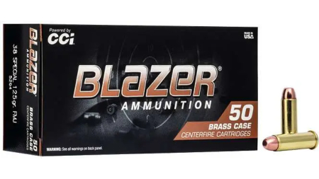 CCI 38 SPL 125 FMJ BLAZER BRASS 50 RD/BX 20 BX/CS