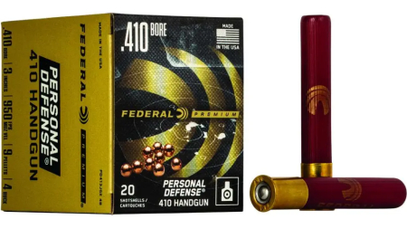 FEDERAL 410GA 3" 9 PELLET 4 BUCK "PERSONAL DEFENSE" 20 RD/BX 10 BX/CS