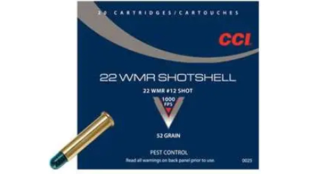 CCI 22 WMR SHOTSHELL 12 SHOT 20 RD/BX 100 BX/CS
