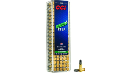 CCI 22 LR GREEN TAG COMP  40GR LRN 100 RD/BX 50 BX/CS