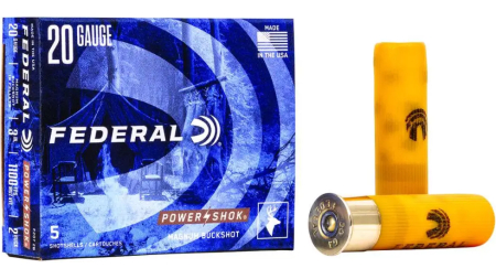 FEDERAL 20GA 3" MAG. 18 PELLETS-2 BUCK 5 RD/BX 50 BX/CS