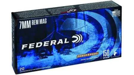 FEDERAL 7MM REM MAG 150GR POWER-SHOK SP 20 RD/BX 10 BX/CS