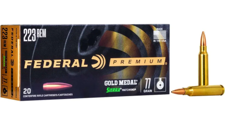 FEDERAL 223 REM 77GR SIERRA MATCHKING BTHP 20 RD/BX 10 BX/CS
