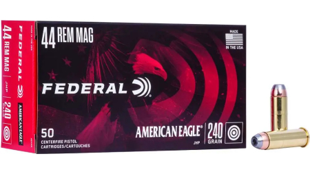 FEDERAL 44 REM MAG 240GR JHP 50 RD/BX 20 BX/CS