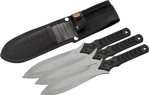 SZCO RITE EDGE 10" DRAGON - THROWING KNIFE 3PC SET W/SHTH