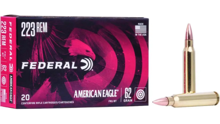 FEDERAL AE 223REM 62GR FMJ 20RD/BOX 25BX/CS