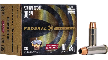 FEDERAL 38 SPL 110GR HYDRA-SHOK JHP 20 RD/BX 10 BX/CS