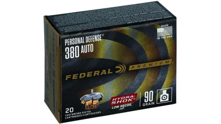 FEDERAL 380 AUTO 90GR HYDRA-SHOK JHP 20 RD/BX 10 BX/CS