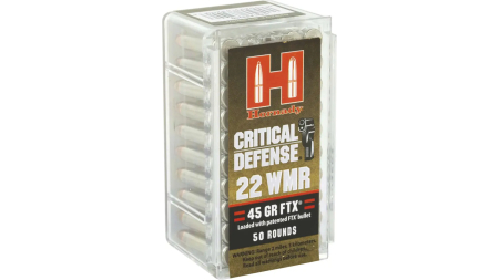 HORNADY CRITICAL DEFENSE 22WMR 45GR FTX 50RD BX 2000RD CASE