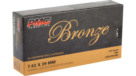 PMC 7.62 X 39 123GRS FMJ 20RD BX 500RD CASE