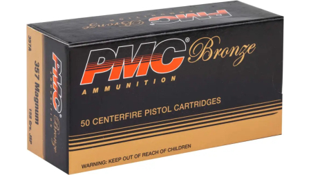PMC BRONZE 357MAG 158GR JSP 50RD BX 1000RD CASE