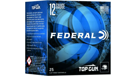FEDERAL TOP GUN 12GA 2-3/4” 1OZ 1,250 FPS 8 25 RD/BX 10 BX/CS