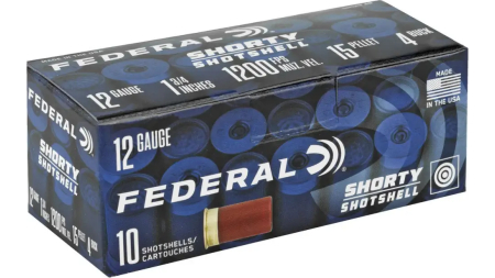 FEDERAL 12GA 1 3/4" 4 BUCK SHORTY SHOTSHELL  10 RD/BX 10 BX/CS