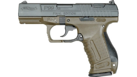 Walther 2874172CS P99 Final Edition Collector Set 9mm 4" 15+1 Black/OD Green W/ Holster and Knife