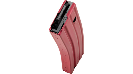 CPD MAGAZINE AR15 5.56X45 30RD - RED FINISH ALUMINUM