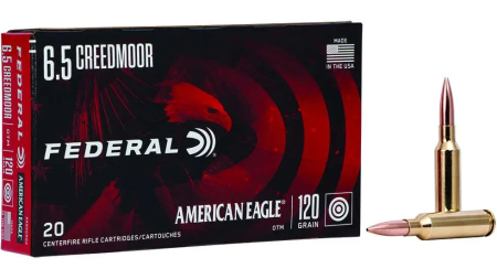 FEDERAL 6.5 CREEDMOOR 120GR AMERICAN EAGLE OTM 20 RD/BX 10 BX/CS