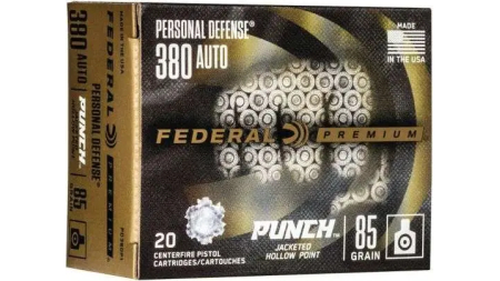 FEDERAL 380 AUTO 85GR PUNCH JHP 20 RD/BX 10 BX/CS