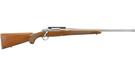 RUGER HAWKEYE HUNTER 6.5PRC BOLT RFL 22" STS THRDED BBL, AMERICAN WALNUT STOCK 3RD