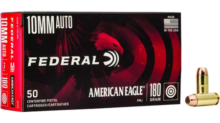 FEDERAL 10MM AUTO 180GR FMJ 50 RD/BX 20 BX/CS