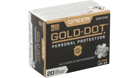 SPEER 40 S&W 165 GR GDHP AMMO 20 RD/BX 10 BX/CS