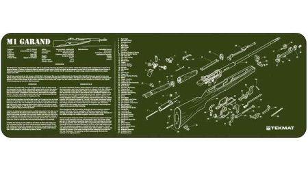 TEKMAT ARMORERS BENCH MAT - 12"X36" M1 GARAND OLIVE DRAB