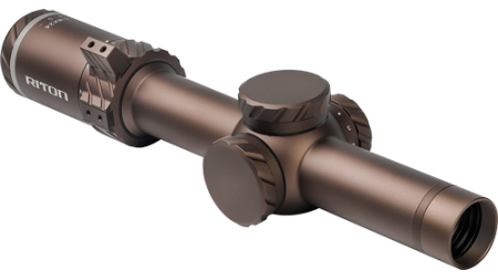 RITON 3 TACTIX SCOPE 1-8X24 - 30MM SFP ILLUM OT RETICLE FDE