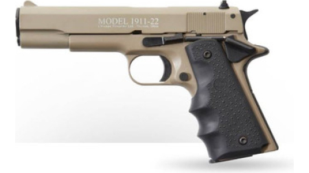 Chiappa Firearms 401.120 1911-22 Pistol 22LR 5" 10+1 Tan/Hogue Rubber Grips