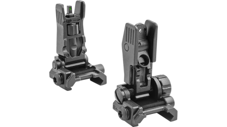 MEPROLIGHT FRONT GREEN TRITIUM - REAR BLANK FLIP UP SIGHTS