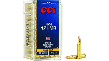 CCI 17 HMR 20GR FMJ  50 RD/BX 40 BX/CS