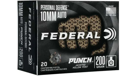 FEDERAL 10MM AUTO 200GR PUNCH JHP 20 RD/BX 10 BX/CS