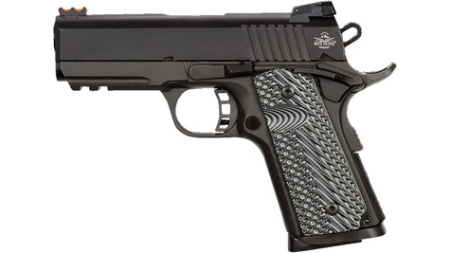 Rock Island Armory 51700 Tac Ultra 1911 CS 3.62" 9mm 8+1 Black W/ Black & Gray G10 Grips